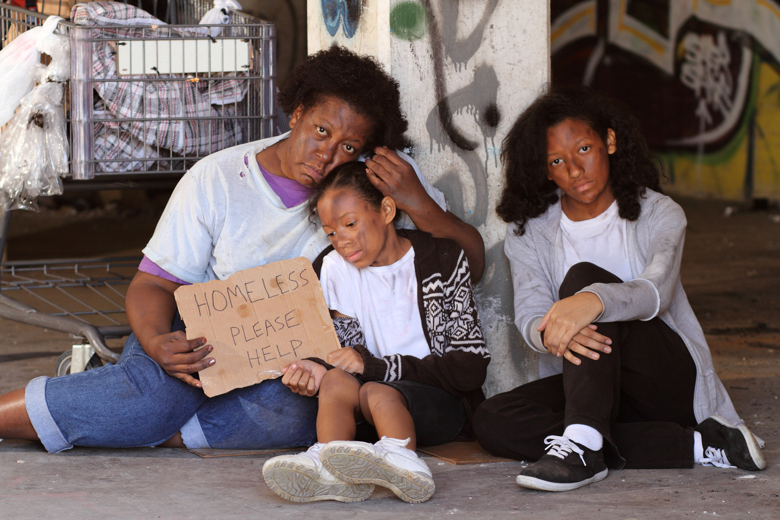 Homeless Family Eyes Down